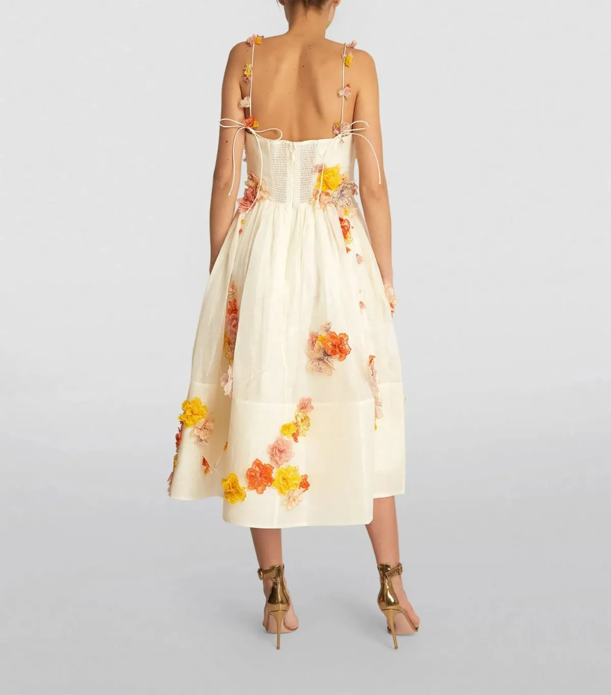 Zimmermann Floral Applique Midi Dress Floral Size 2 / Size AU 12 - Image 2