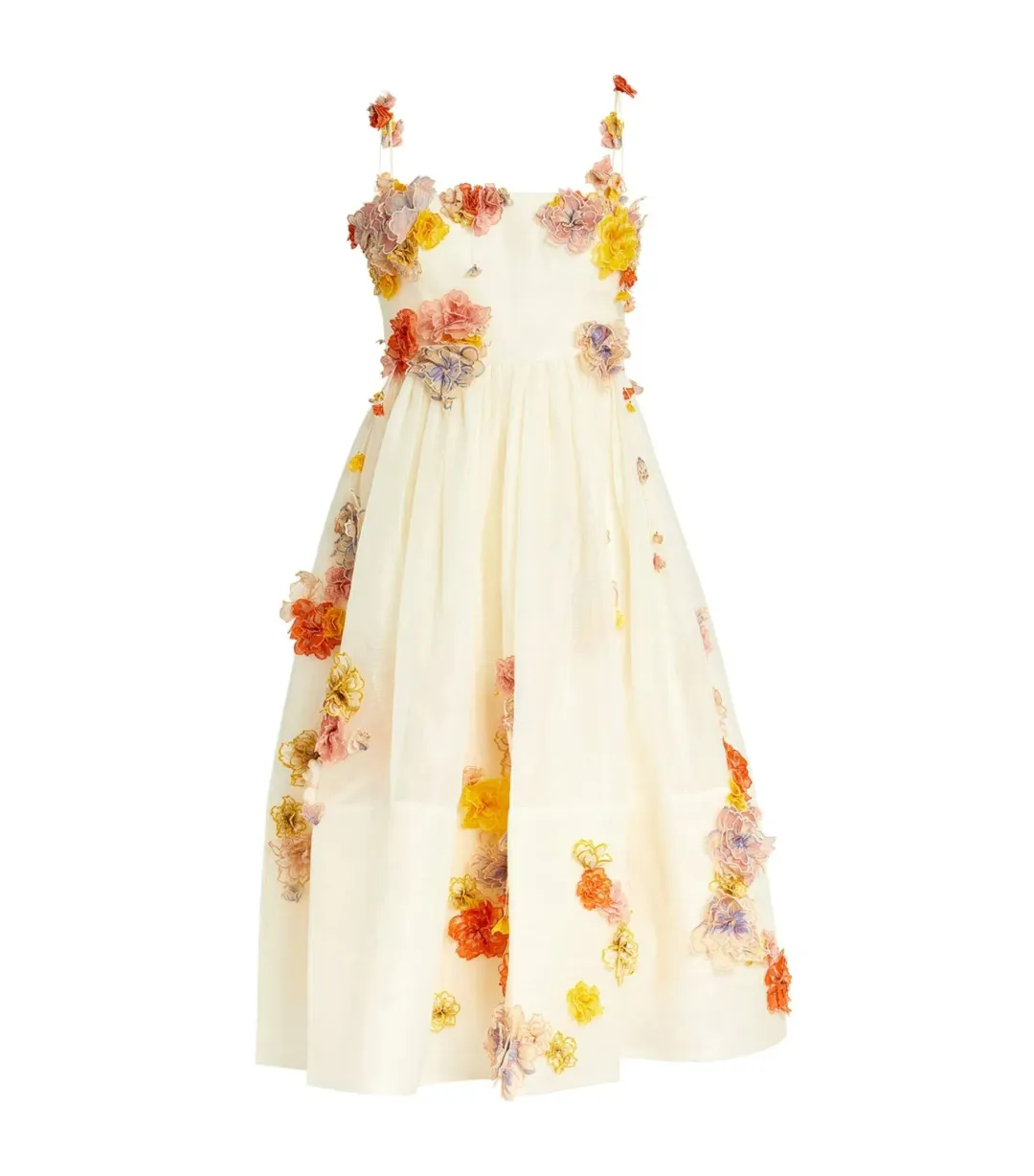 Zimmermann Floral Applique Midi Dress Floral Size 2 / Size AU 12 for rent on The Volte - main image