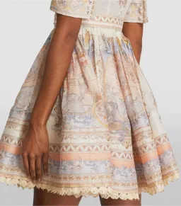 Zimmermann High Tide Mini Shirt Dress Odyssey Print Size 2 / AU 12 for rent on The Volte - image 3