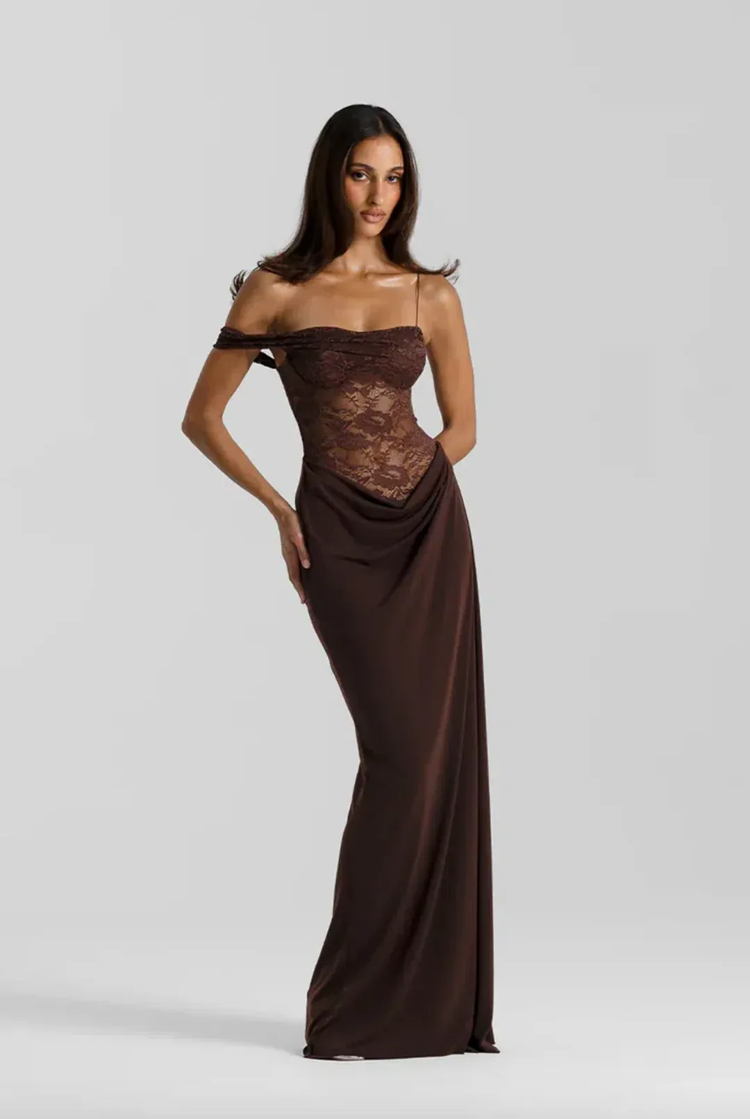Natalie Rolt Sloane Espresso Dress Size 8 for rent on The Volte - main image