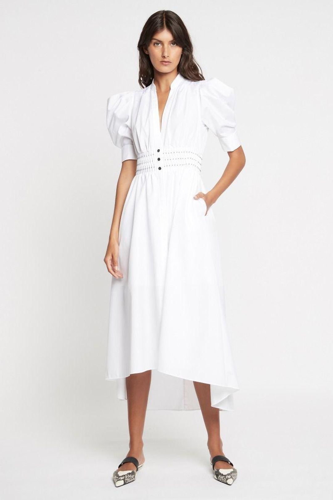 Sass and Bide Electric City White Shirt Dress size 10 for rent on The Volte - main image