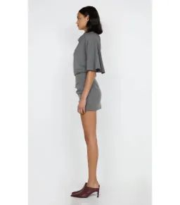 Bec & Bridge Sanja Asym Mini Dress Elephant Grey Size AU 6 for rent on The Volte - image 3