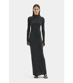 Sir the Label Chiano Long Sleeve Maxi Dress in Black Silver Size 0 / AU 6 for rent on The Volte - image 1