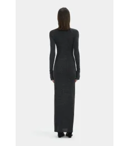 Sir the Label Chiano Long Sleeve Maxi Dress in Black Silver Size 2 / AU 10 for rent on The Volte - image 3