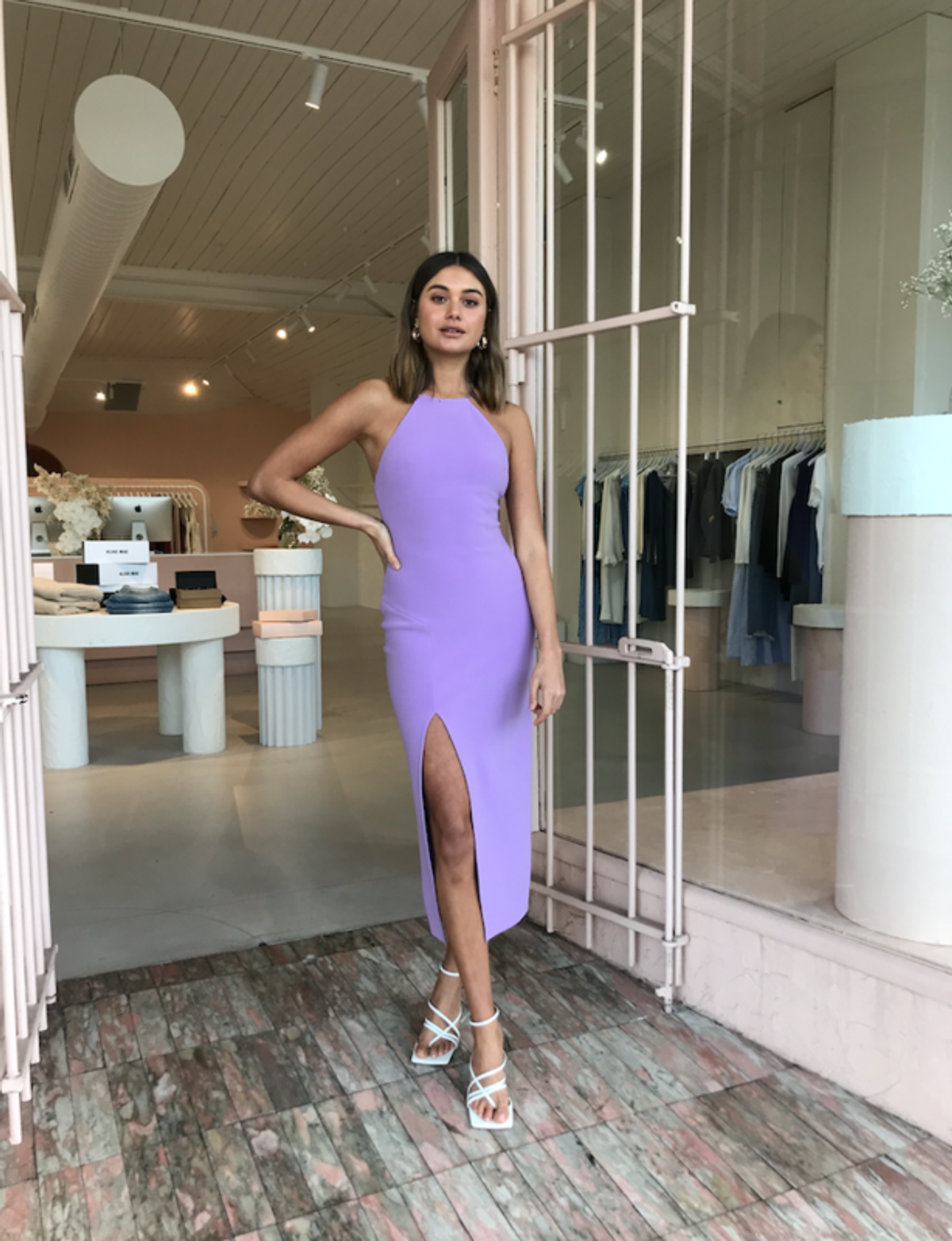 Bec & Bridge Candy Midi Dress Lilac Size 8 - Image 1