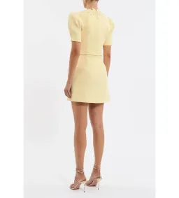 Rebecca Vallance Lulu Short Sleeve Mini Dress in Yellow Size AU 6 for rent on The Volte - image 3