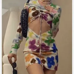 With Jean Hermana Dress Viola Tricolour Size 6 for rent on The Volte - image 1