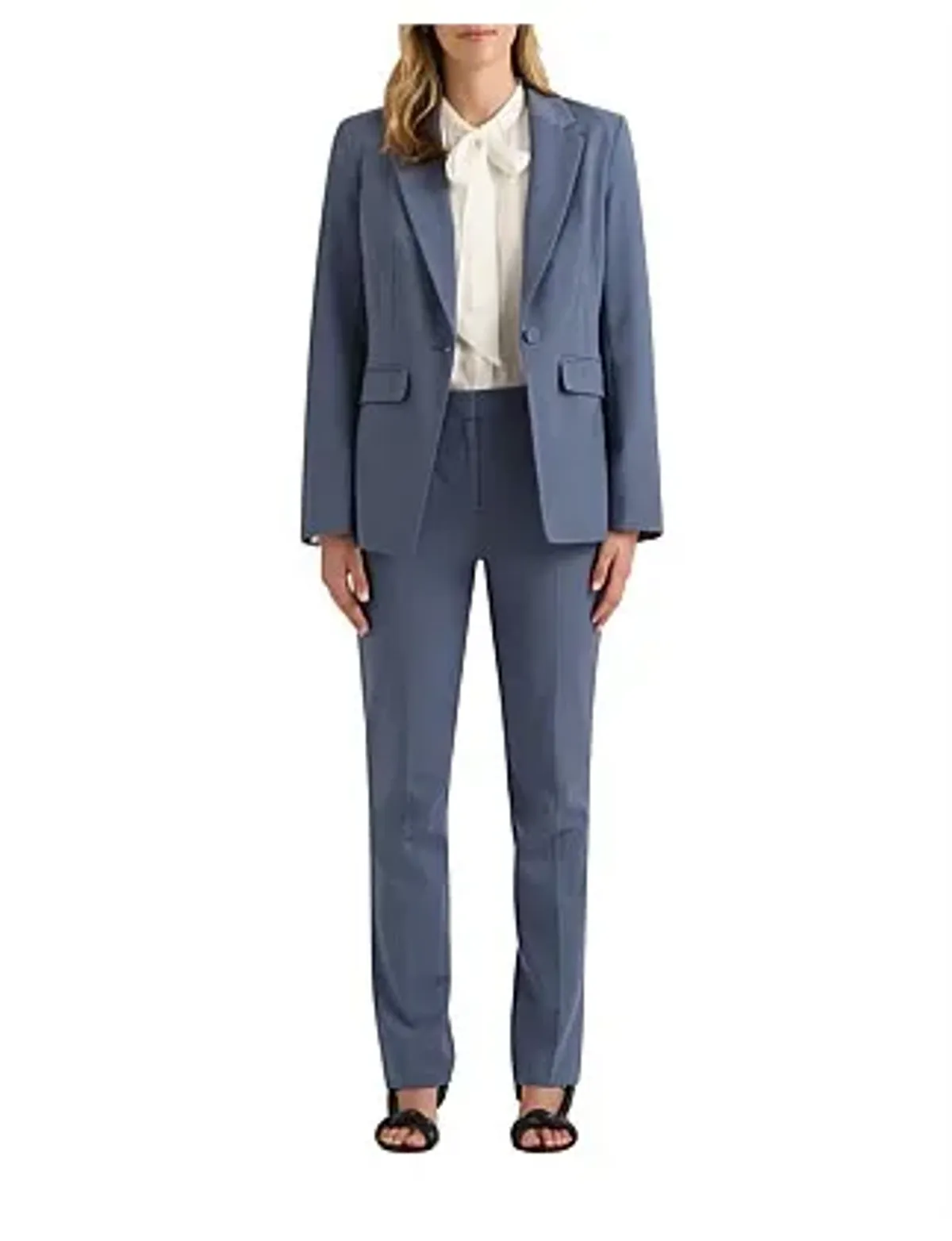 David Lawrence The Sebastian Wool Blend Blazer in Slate Grey Size 4/XXS - Image 3