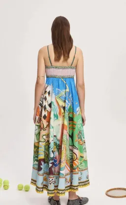 Alemais Lucky Pace Sundress Multi Print Size 12 for rent on The Volte - image 2