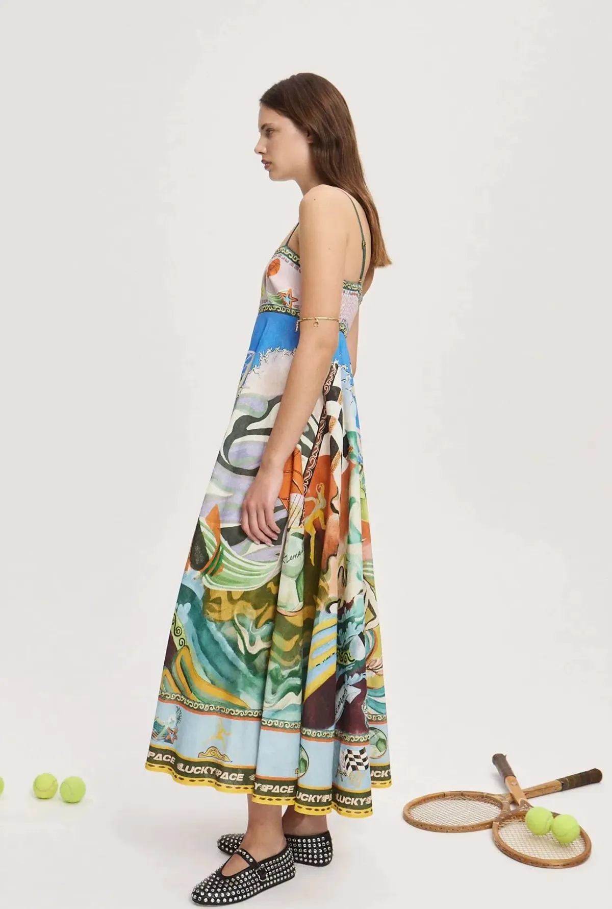 Alemais Lucky Pace Sundress Multi Print Size 12 - Image 3