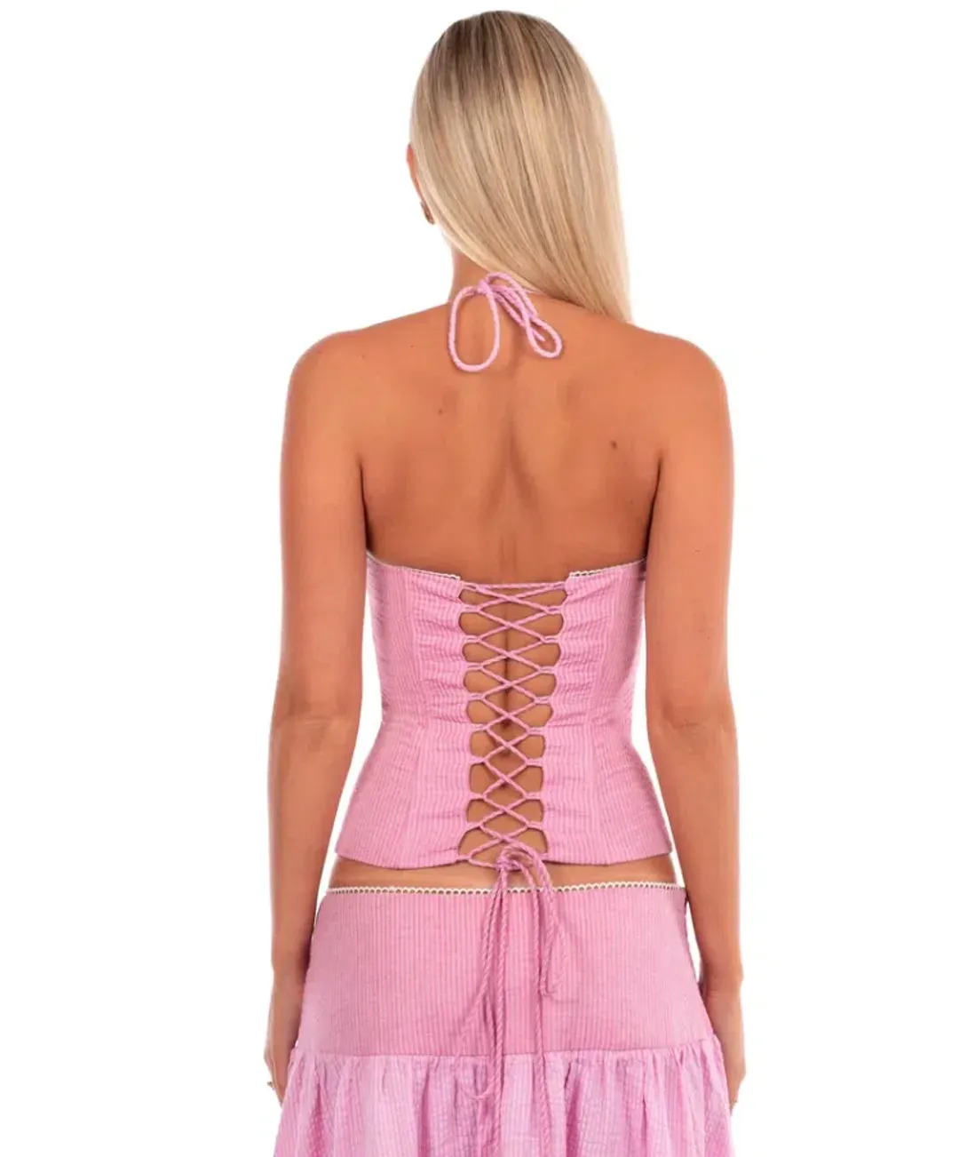 I Am Delilah Adeline Corset & Skirt Set Lulip Pink Size AU8 for rent on The Volte - main image