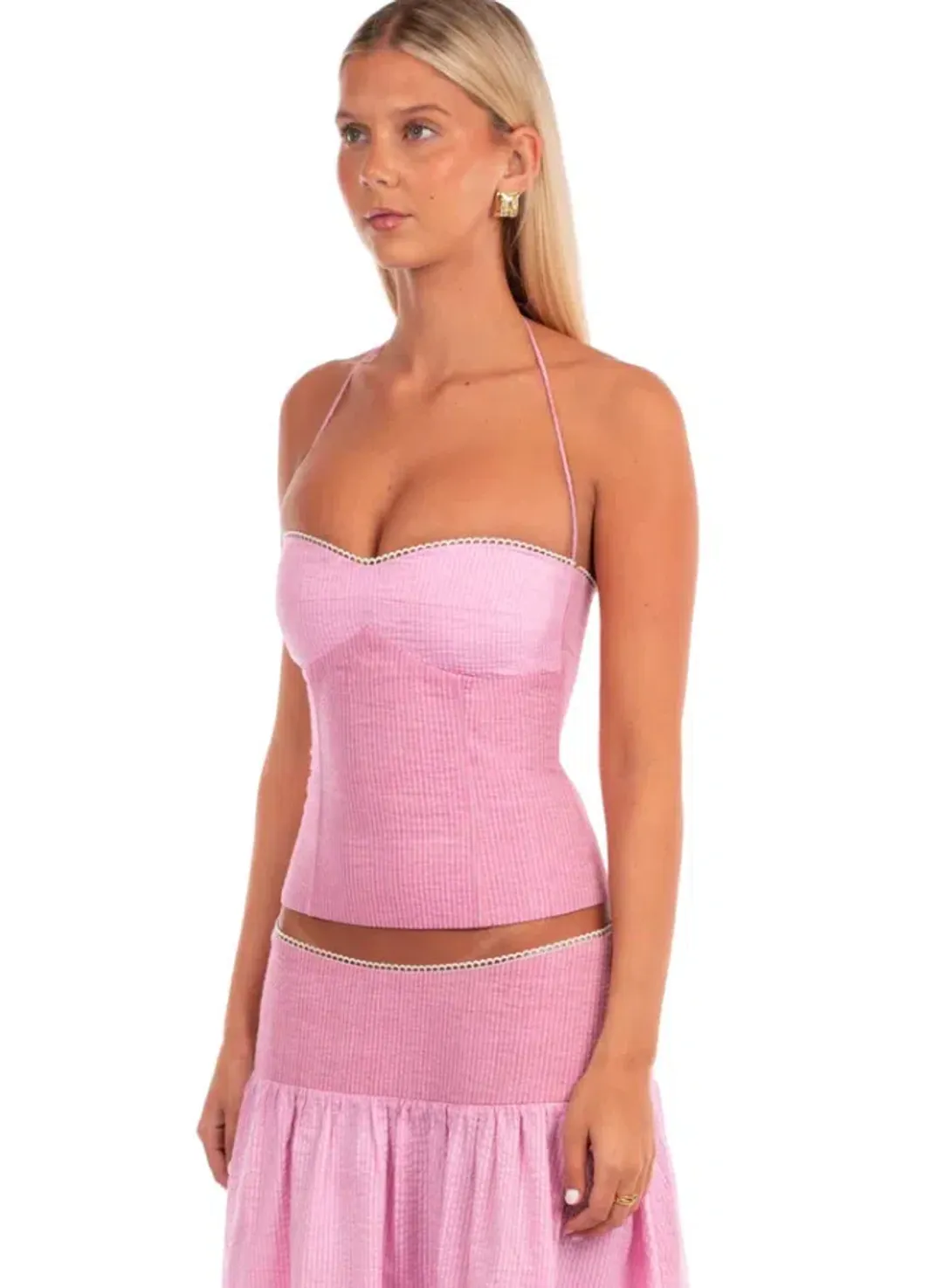 I Am Delilah Adeline Corset & Skirt Set Lulip Pink Size AU8 for rent on The Volte - main image