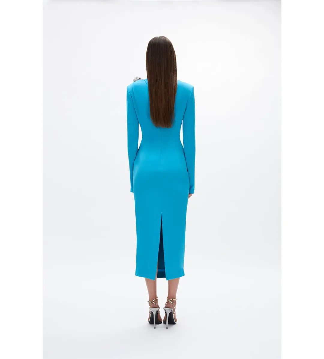 Rachel Gilbert Henrietta Midi Dress in Blue Size AU6 for rent on The Volte - main image