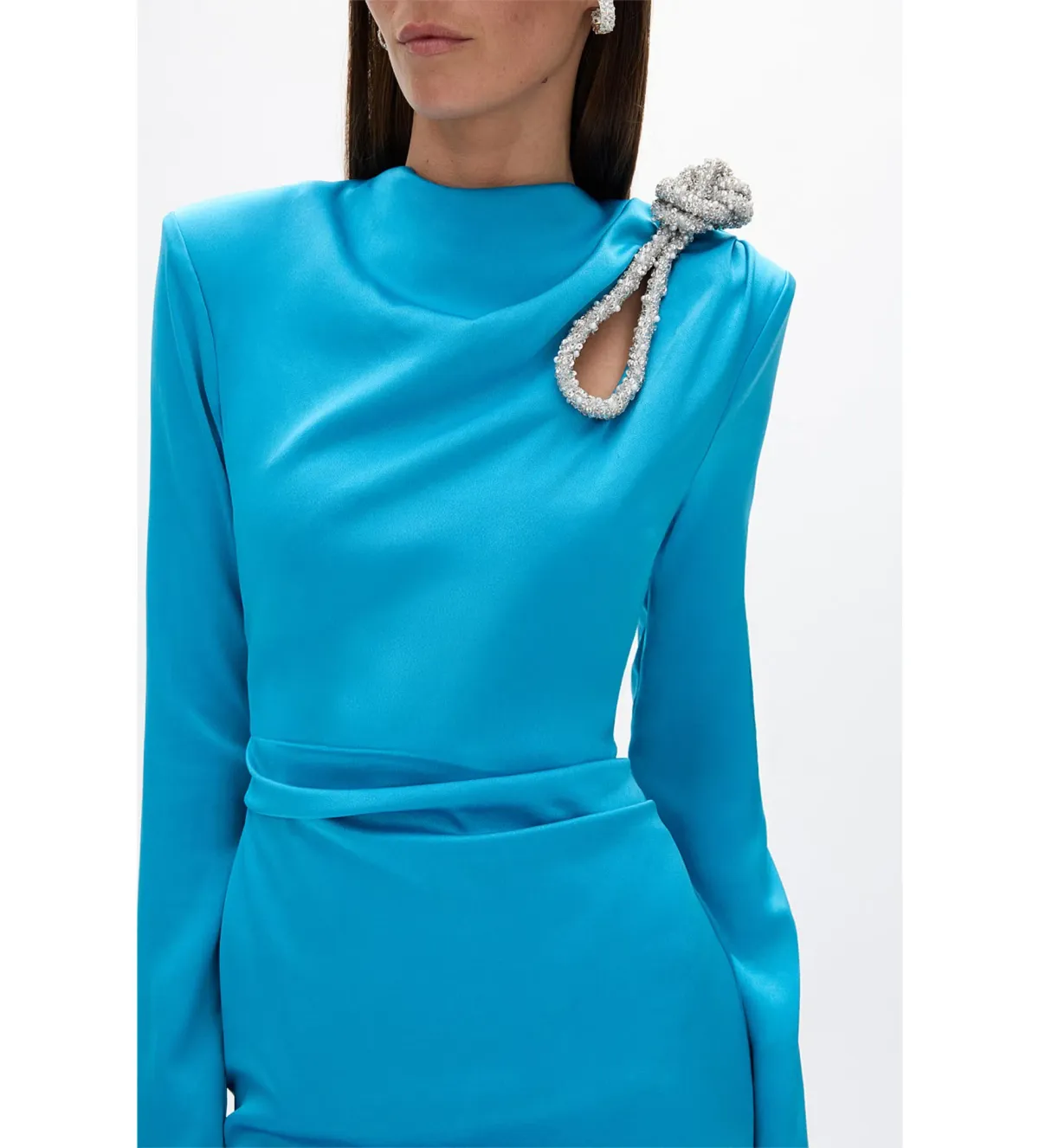 Rachel Gilbert Henrietta Midi Dress in Blue Size AU6 - Image 3