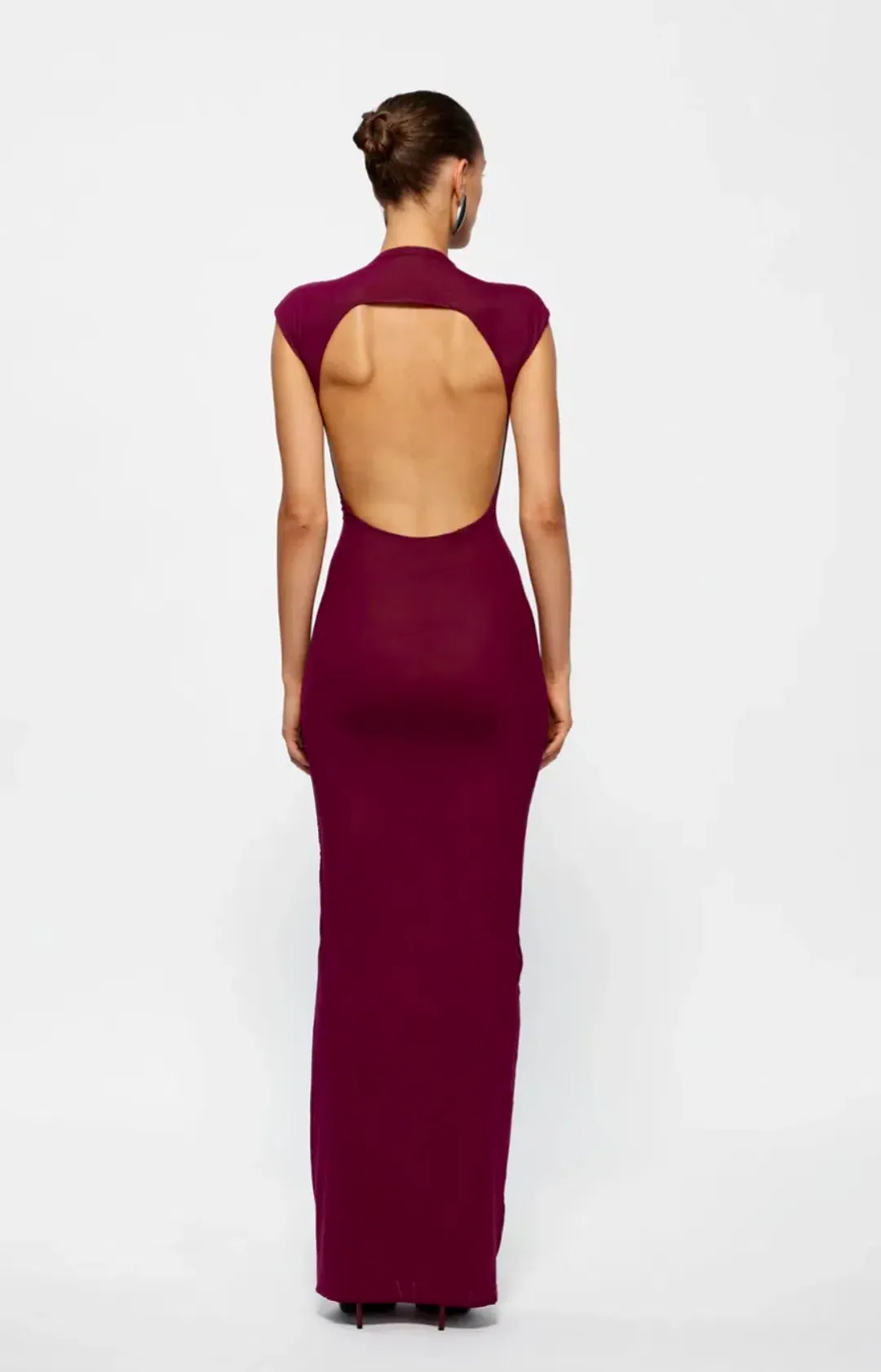 Effie Kats Caldwell Maxi Dress Burgundy Size M/ Size AU 10 for rent on The Volte - main image
