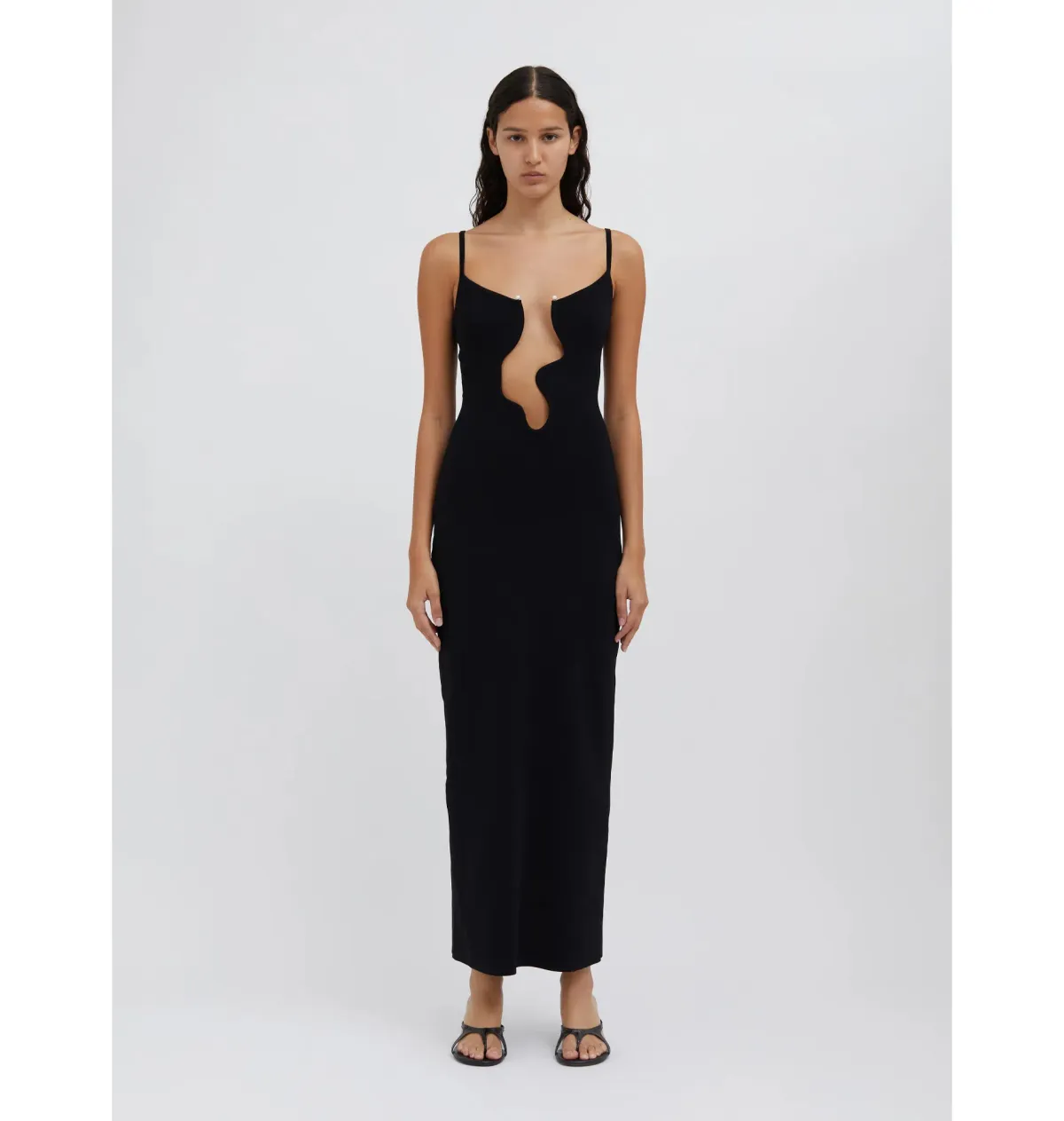 Christopher Esbar Salacia Wire Column Maxi Dress Black Size 8 - Image 1