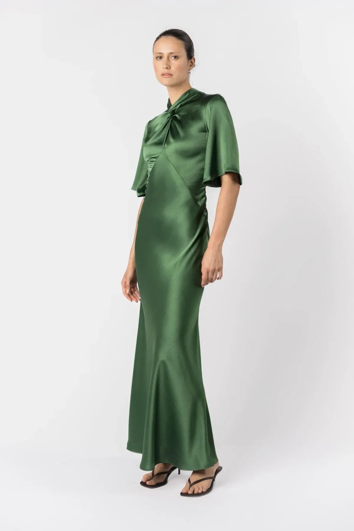 One Fell Swoop Claret Dress Matilda Green Size AU 12 - Image 3