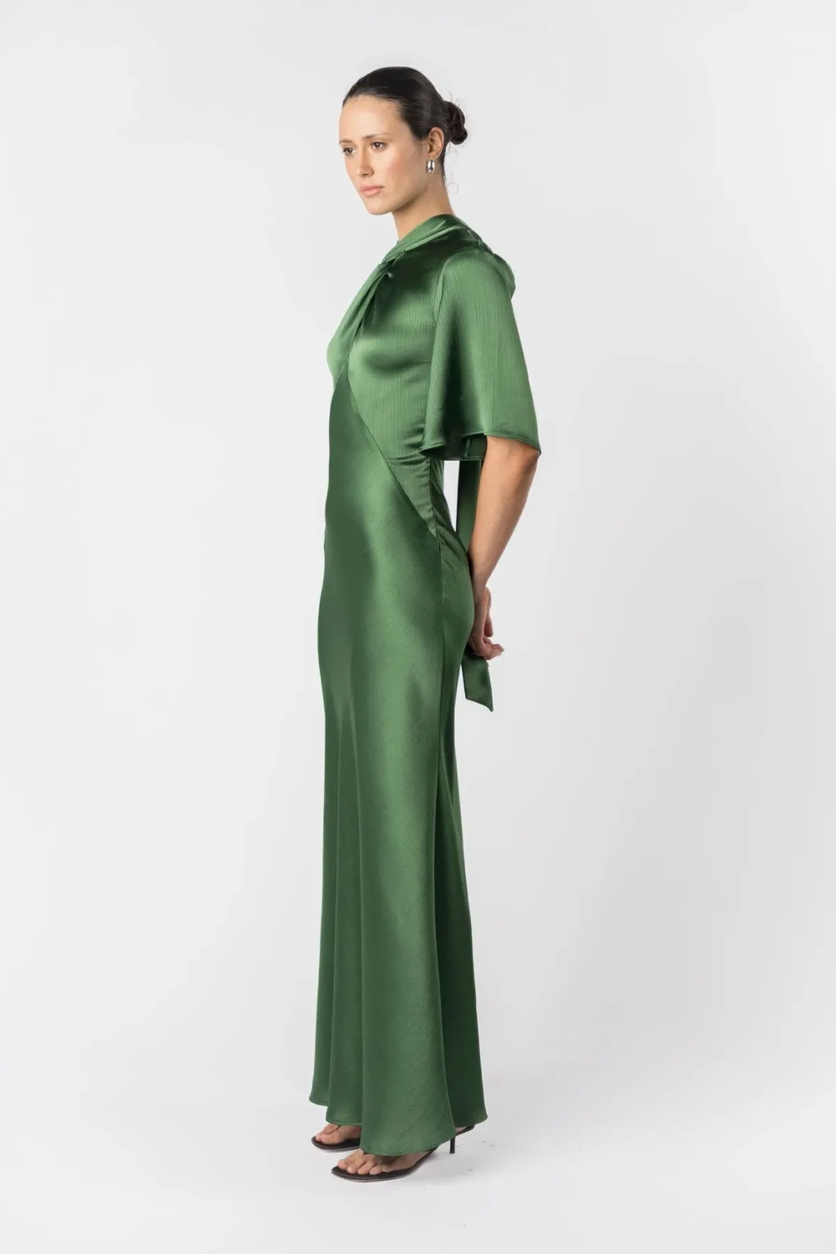 One Fell Swoop Claret Dress Matilda Green Size AU 12 - Image 4