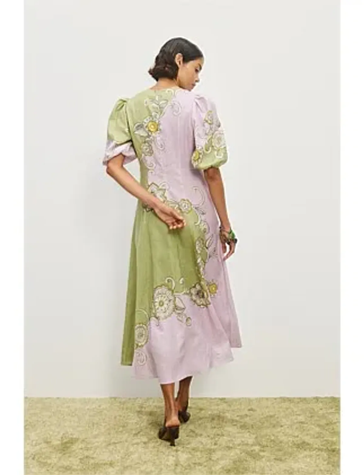 Alemais Sora Midi Dress Print Size 8 - Image 4