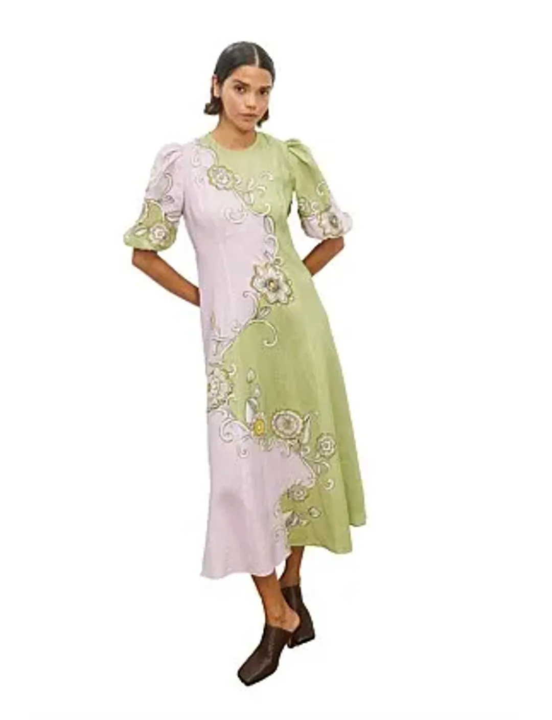 Alemais Sora Midi Dress Print Size 8 for rent on The Volte - main image