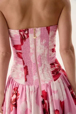 Aje Behold Maxi Dress In Pink Boldly Blooming Size AU 8 for rent on The Volte - image 7