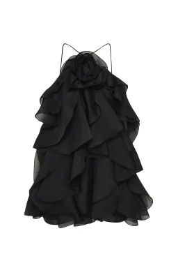Aje Pandorea Layered Mini Dress Black Size 6 for rent on The Volte - image 6