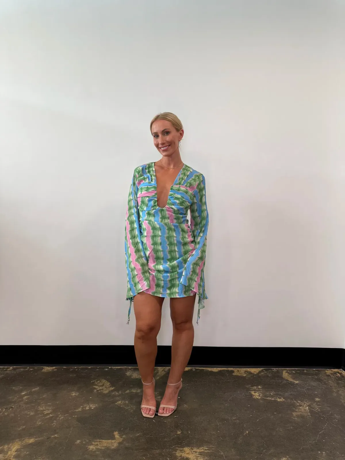 The Wolf Gang Zoya Mini Dress Tie Dye Stripe Size 12 - Image 3
