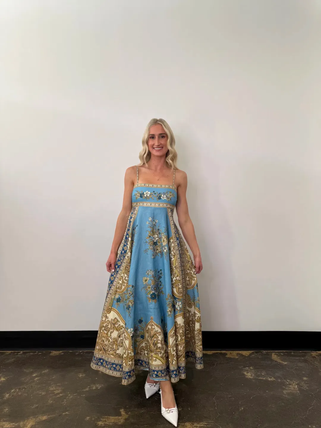 Alemais X La Sirena Exclusive Cassie Sundress Maxi Dress Print Size 10 for rent on The Volte - main image