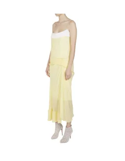 Christopher Esber Waffled Hem Yellow Dress Size AU 8 for rent on The Volte - image 2