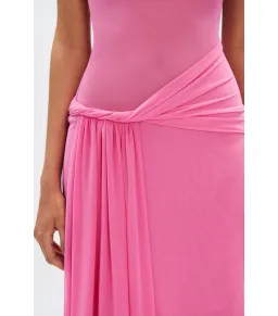 MISHA Sisal Mesh Maxi Dress Orchid Pink Size 10/M for rent on The Volte - image 4