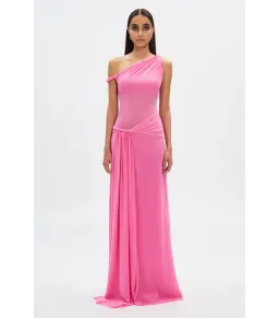 MISHA Sisal Mesh Maxi Dress Orchid Pink Size 10/M for rent on The Volte - image 1