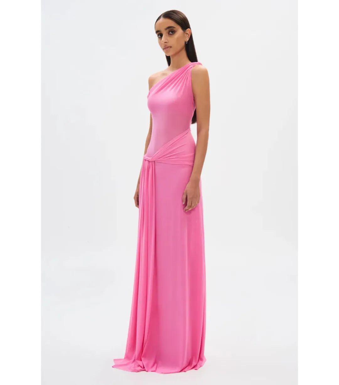 MISHA Sisal Mesh Maxi Dress Orchid Pink Size 10/M for rent on The Volte - main image