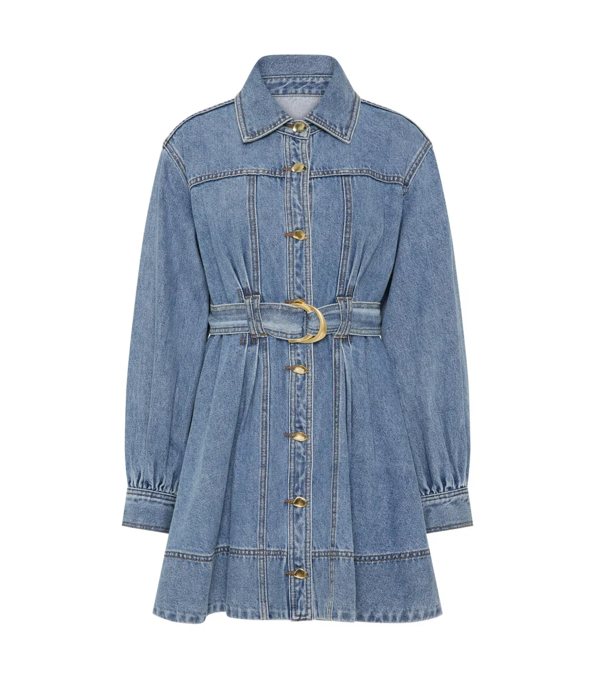 Aje Lane Denim Mini Dress Coastal Wash Size AU 8 - Image 6