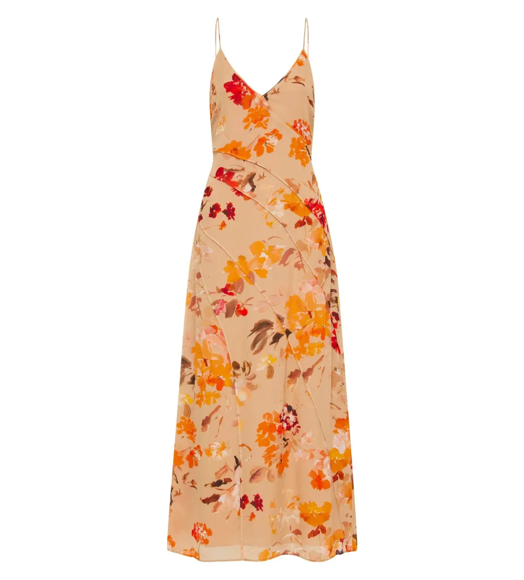 Aje Exurbia Seamed Midi Dress Meadow Blooms Size AU 10 for rent on The Volte - main image