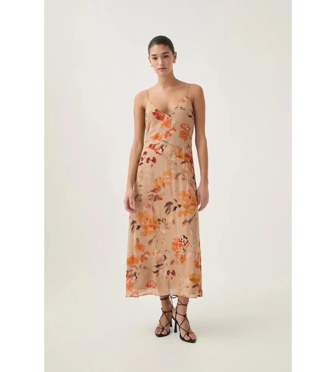 Aje Exurbia Seamed Midi Dress Meadow Blooms Size AU 10 for rent on The Volte - main image