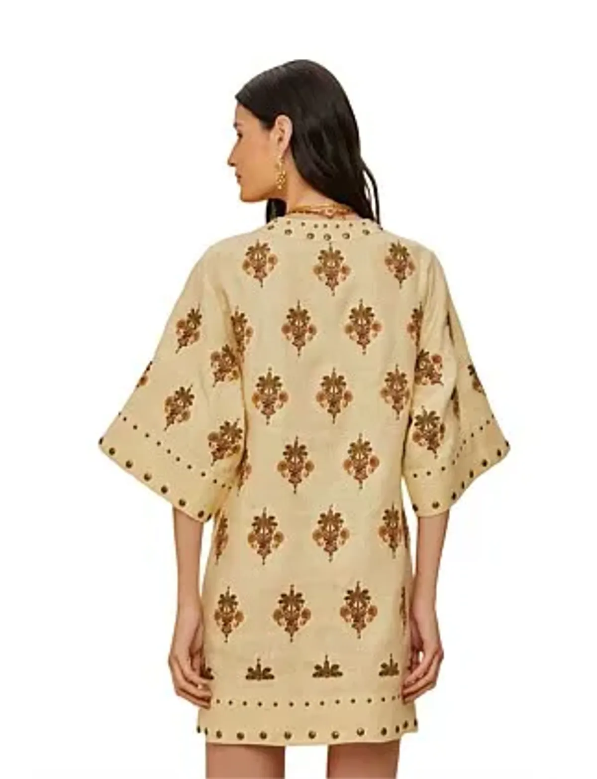 Farm Rio Coconut Tree Tapestry Mini Tunic Dress Size 14/M - Image 1