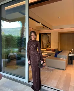 Arcina Ori Monet Gown Brown Size AU 8 for rent on The Volte - image 5