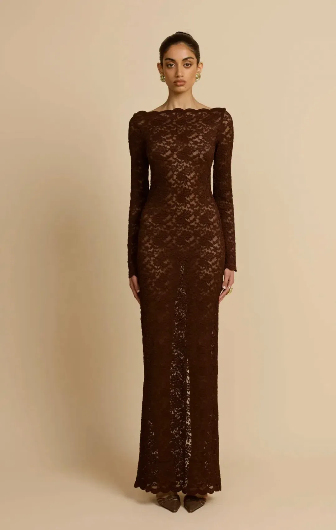Arcina Ori Monet Gown Brown Size AU 8 for rent on The Volte - main image