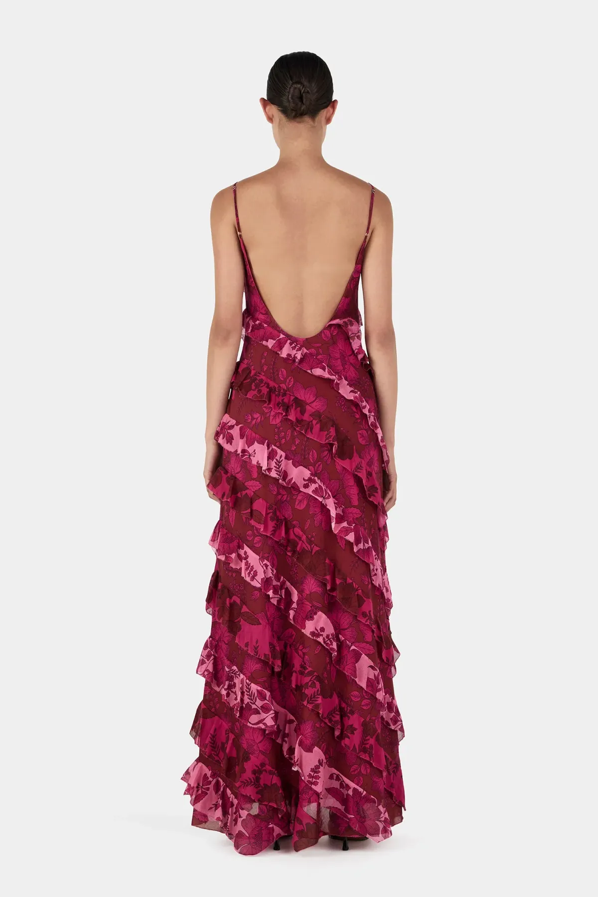 Hansen and Gretel Linnea Maxi Dress Magenta Floral Size AU 12 - Image 2