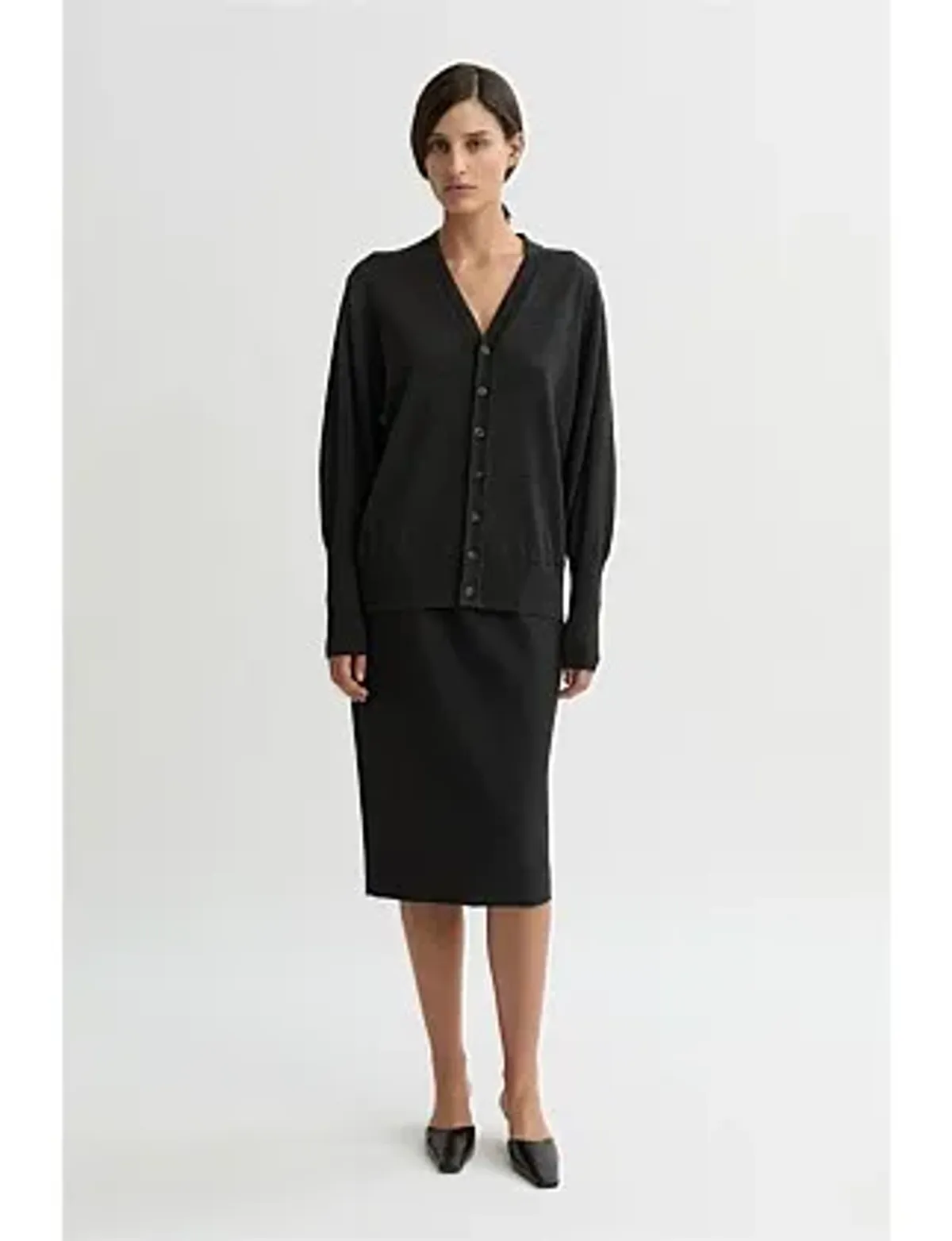 Willow Astrid Wool Pencil Skirt Black Size 6 - Image 1