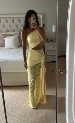 Deconduarte Paridiso Maxi Dress Yellow Size XS/6 for rent on The Volte - image 4