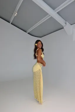 Deconduarte Paridiso Maxi Dress Yellow Size XS/6 for rent on The Volte - image 2