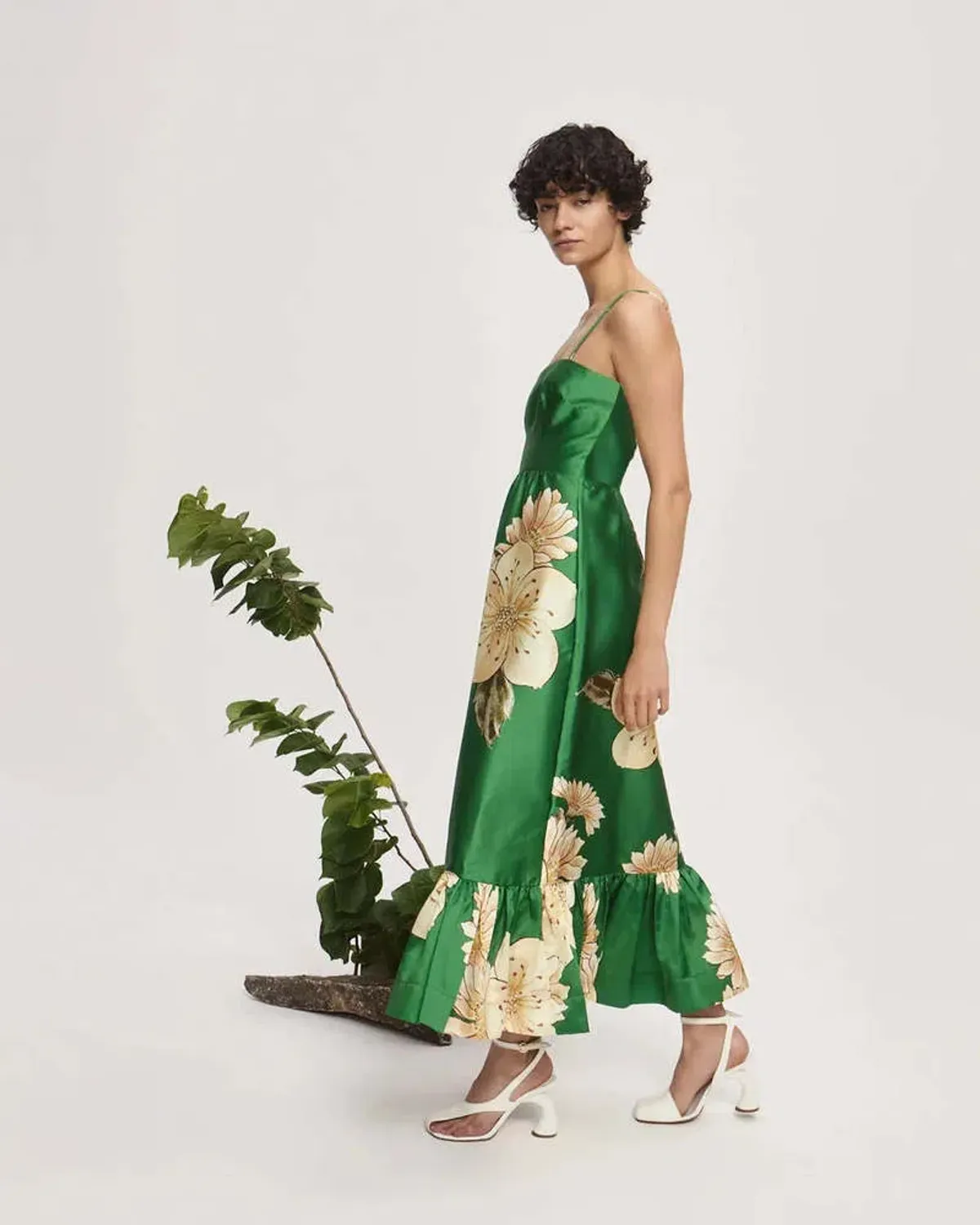Alemais Sage Midi Dress Green Size 12 for rent on The Volte - main image
