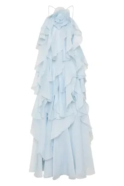Aje Pandorea Layered Maxi Dress Blue Size 12 for rent on The Volte - image 5