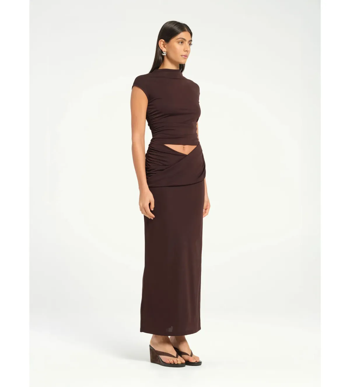 Benni Royce Maxi Dress Brown Size 8 - Image 2