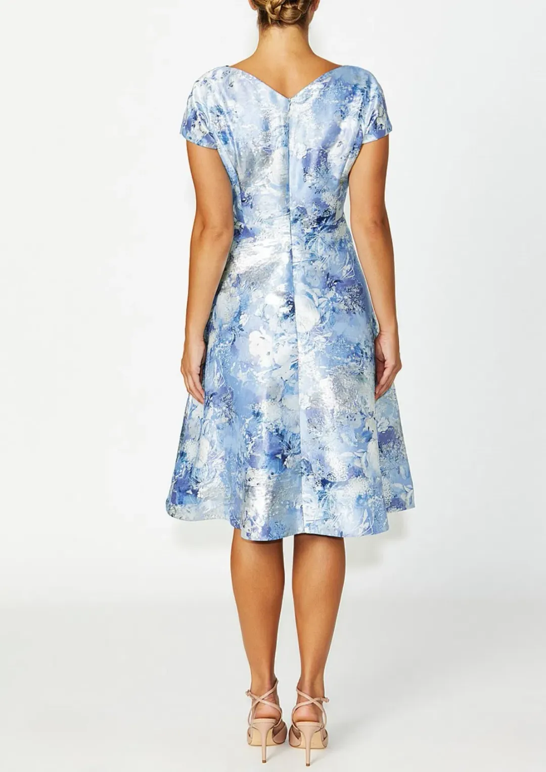 Anthea Crawford Emersyn Floral Midi Dress Powder Blue Size AU 16 for rent on The Volte - main image