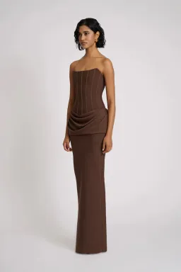 Eliya The Label Hilda Gown Brown Size 12 for rent on The Volte - image 4
