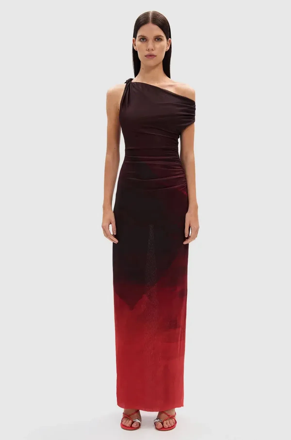 MISHA Nyra Mesh Gown in Venus Print Size 10/M - Image 1