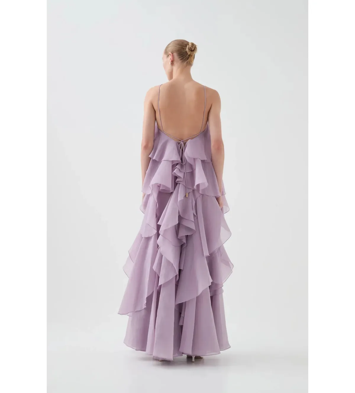 Aje Pandorea Layered Maxi Dress Lilac Size 16/XXL - Image 3