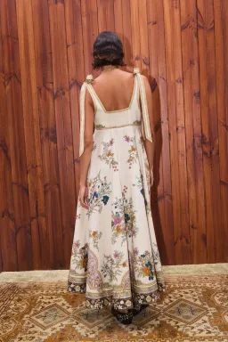 Alemais Antoinette Ballet Midi Sundress in Floral Cream Size AU 10 for rent on The Volte - image 5